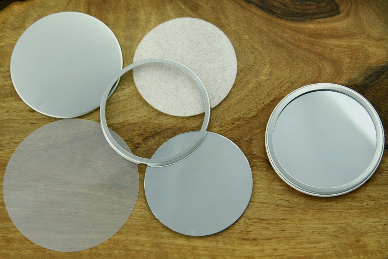 komponenty do przypinek 75mm z lusterkiem