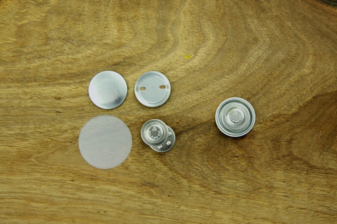 komponenty do przypinek 25mm z pojedynczym magnesem na ubranie
