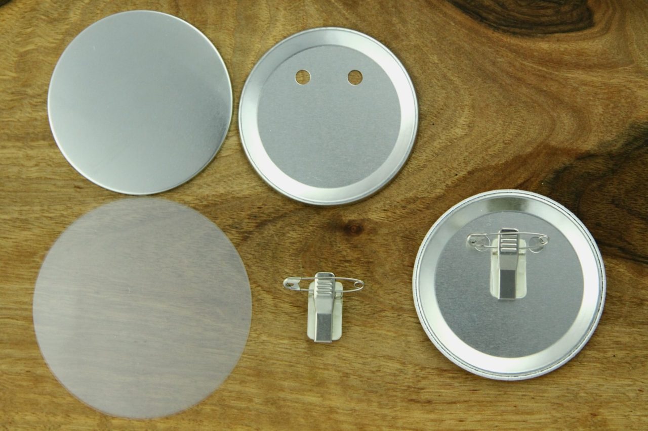 komponenty do przypinek 75mm z krokodylkiem