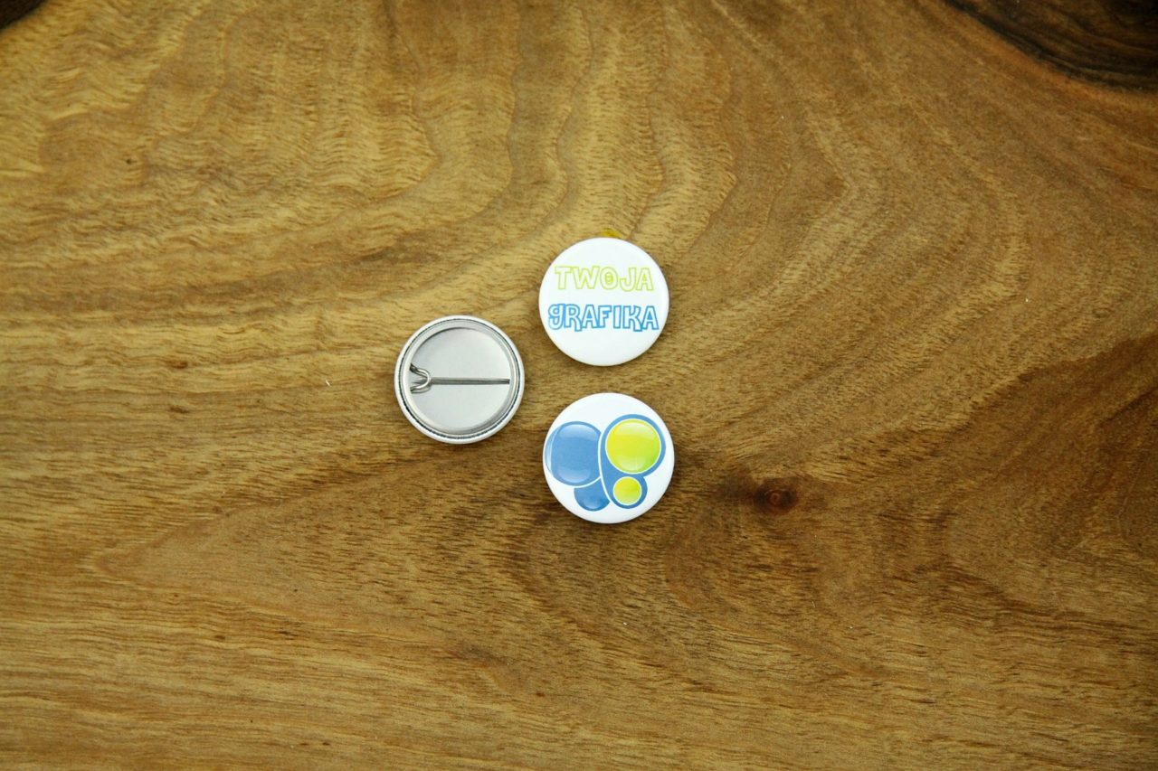 przypinki z agrafką igłową 25mm