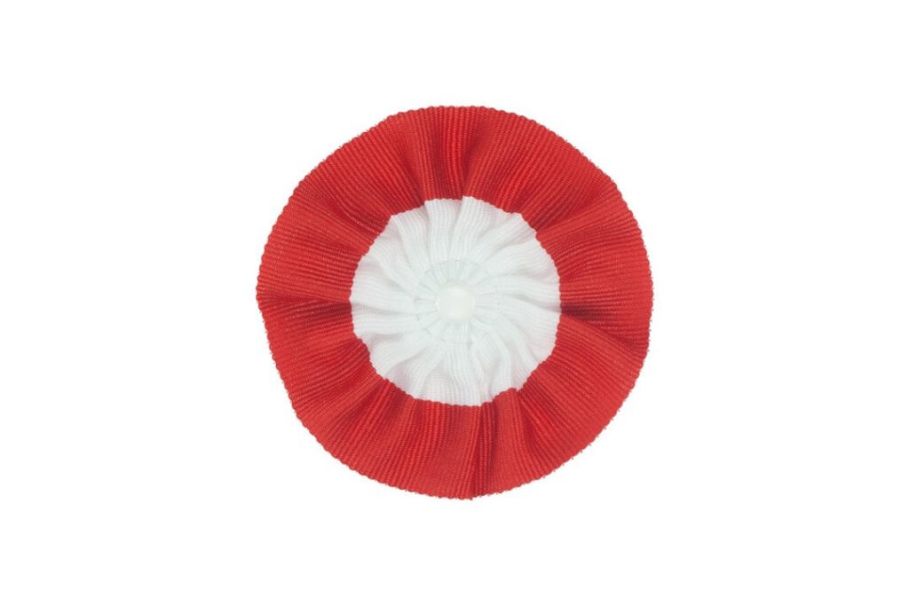 kokarda biało-czerwona 45mm - przód - Buttonfly