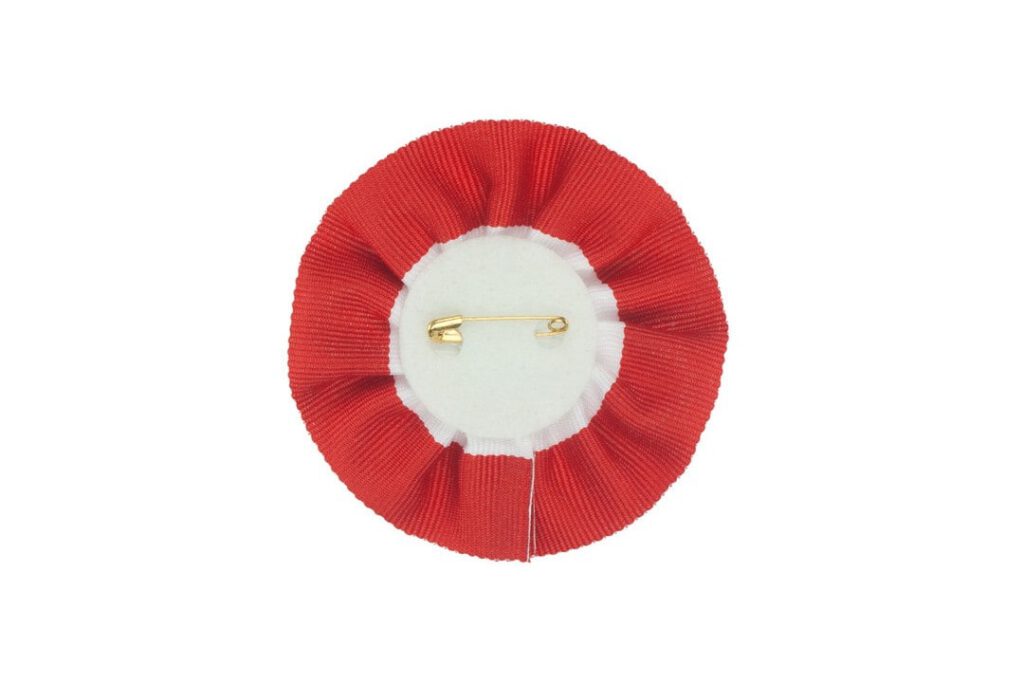 kokarda biało-czerwona 45mm - tył - Buttonfly