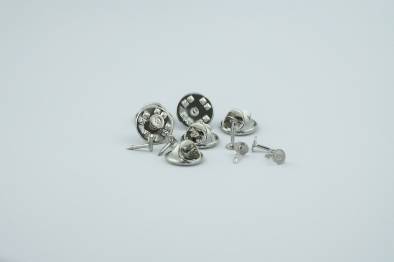 zapięcie motylkowe srebrne