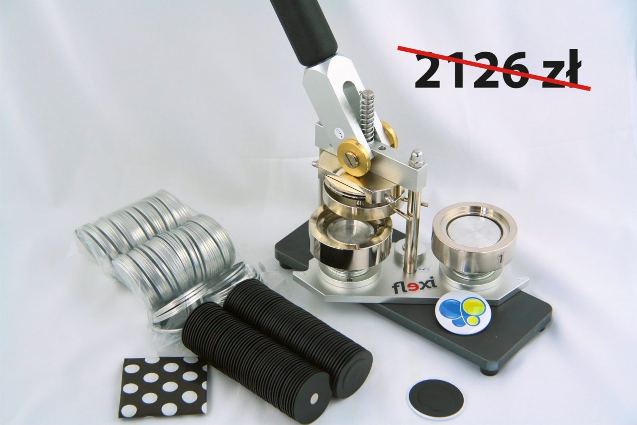maszynka do robienia magnesów flexi 50 mm i 500 szt komponentów