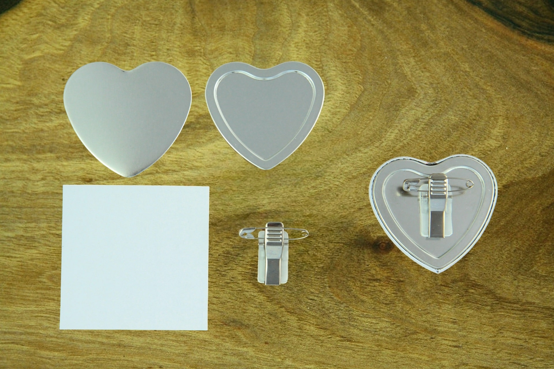 komponenty do przypinek serce z krokodylkiem