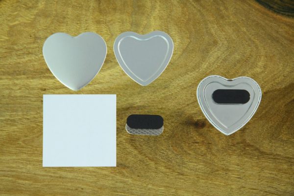 komponent serce podwójny magnes komponenty do przypinek serce podwójny magnes na ubranie