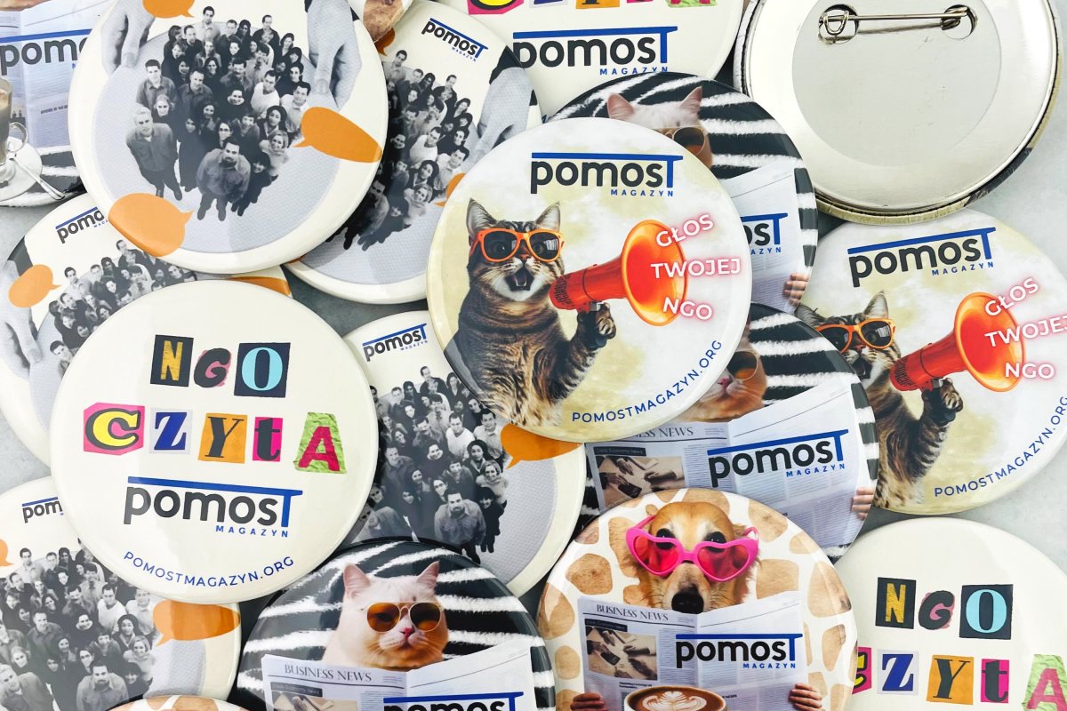 buttony reklamowe magazynu pomost